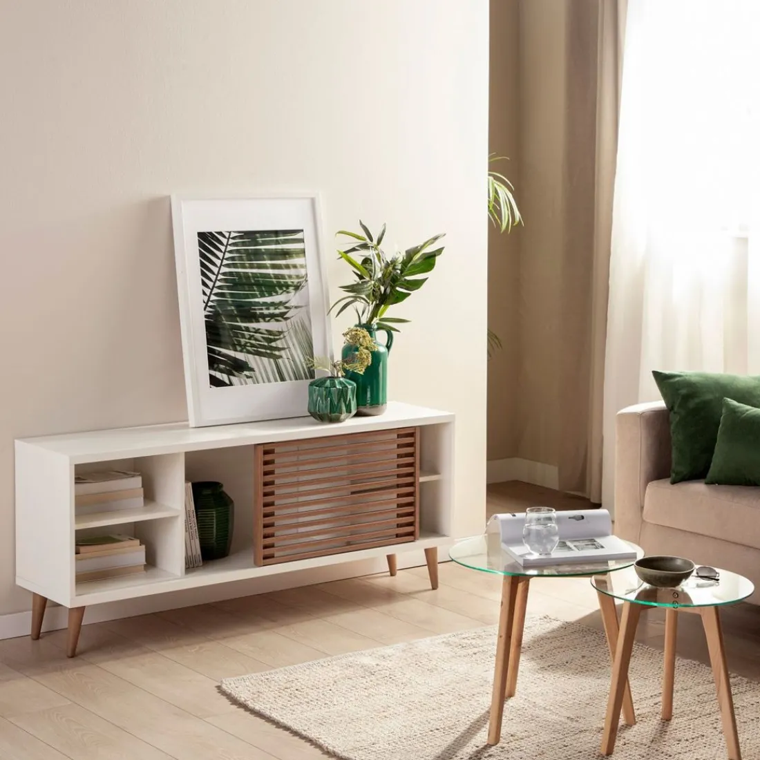 Outlet Klast Home Palm Natural/Blanco